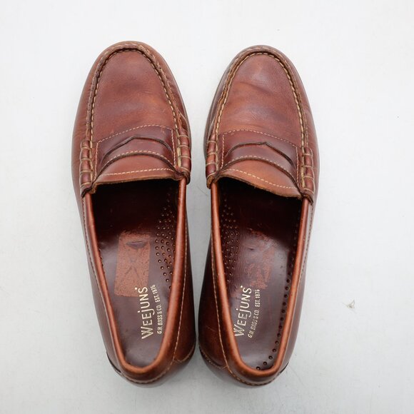 Weejuns GH Bass Men\'s Size 8 E Brown Leather Penny Loafers Dress Shoes main image 12
